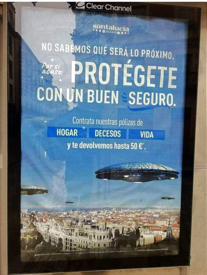 Falsa pandemia alien (Agenga2030 y NOM) Marquesina publicidad